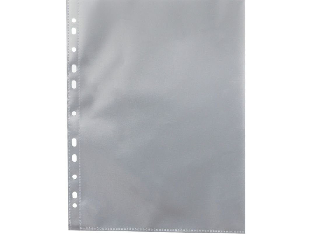 Kranholdt Prospekthülle Sichthüllen A4 100my, mit Abheftrand, oben offen, aus Recycling PP