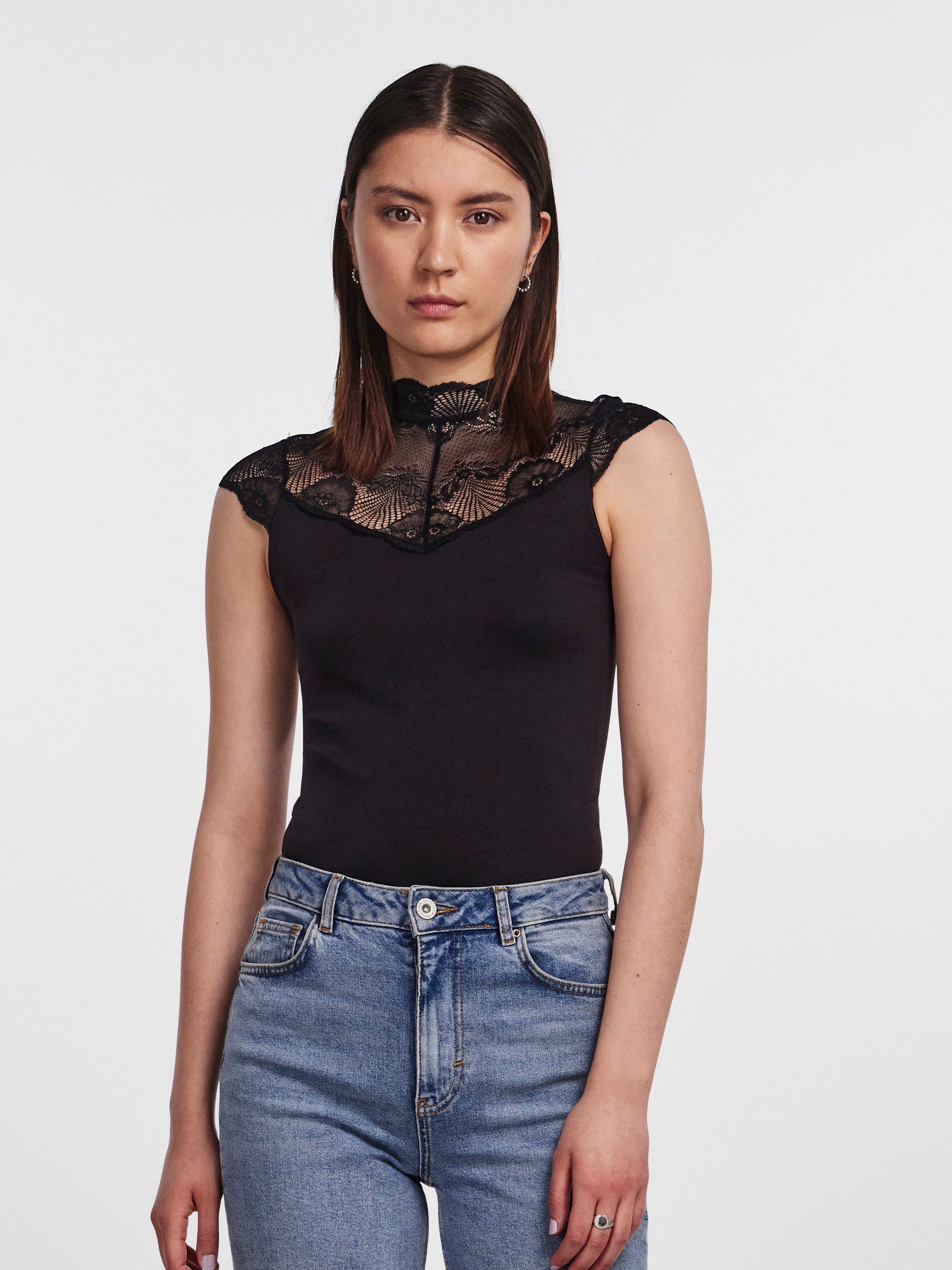 pieces Body PCNAYA Spitzenbody NOOS mit Spitze