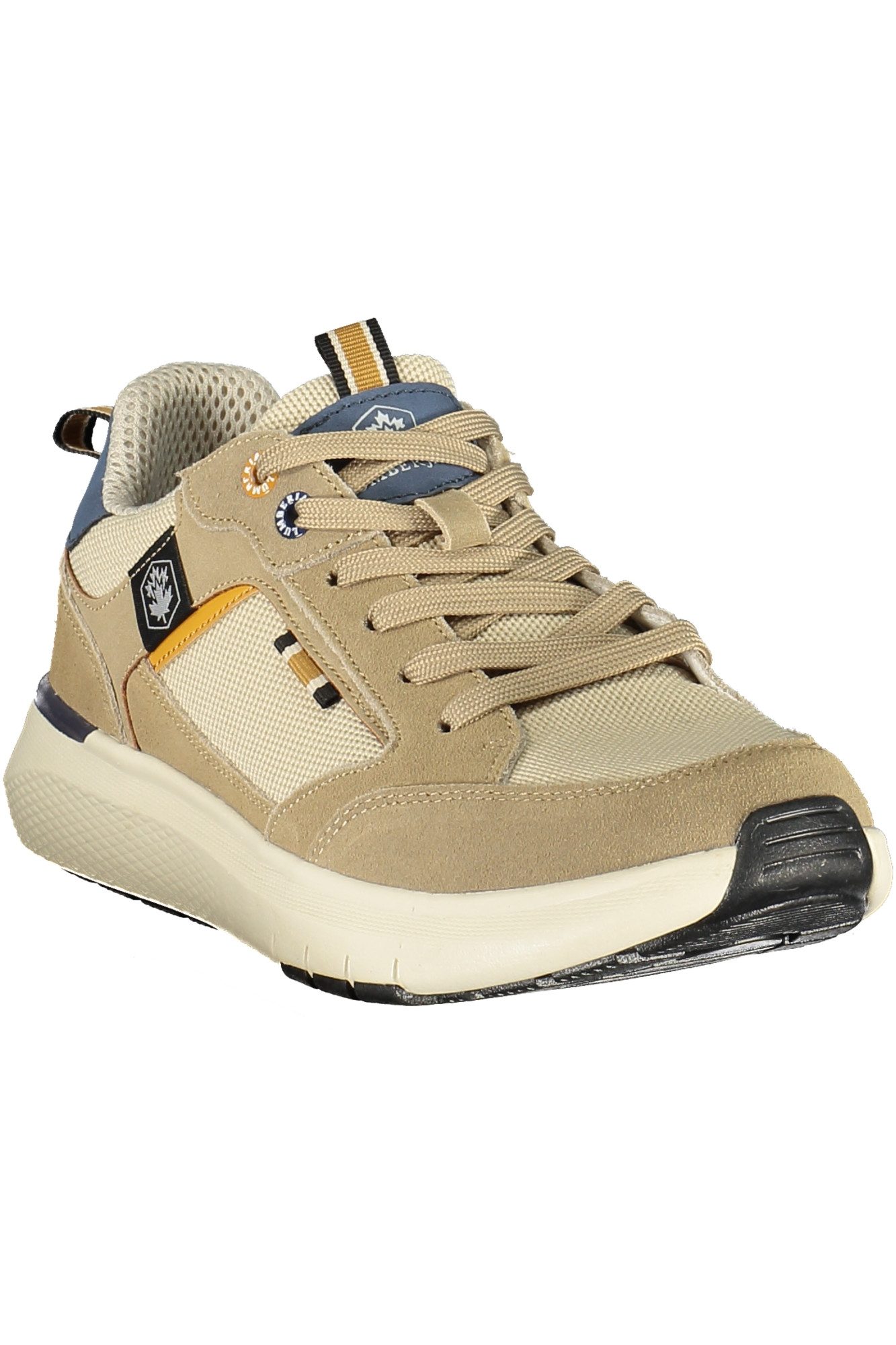 LUMBERJACK Sneaker Bequemer Herrensportschuh Beige mit Blauen Akzenten