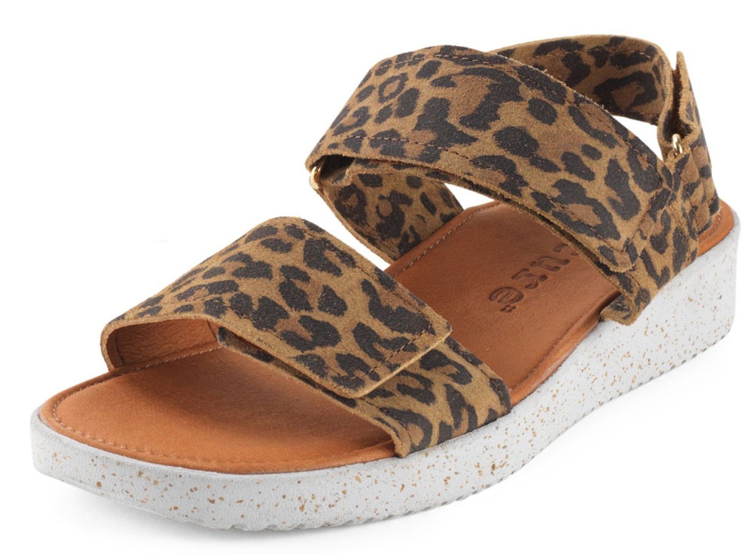 Nature Footwear Karen Obermaterial: Leder / Innensohle: Leder / Schnalle: Metall / Sohle: Naturkautschuk mit Korkresten Sandale leopard