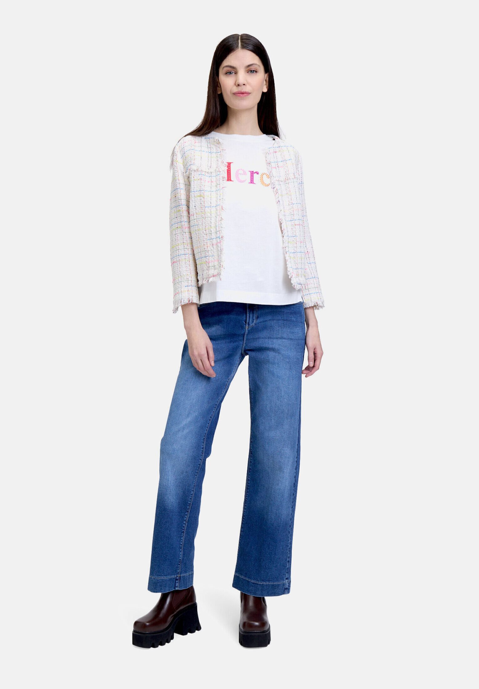 Cartoon Kurzarmshirt Damen mit Rundhalsausschnitt (1-tlg) Hotfix