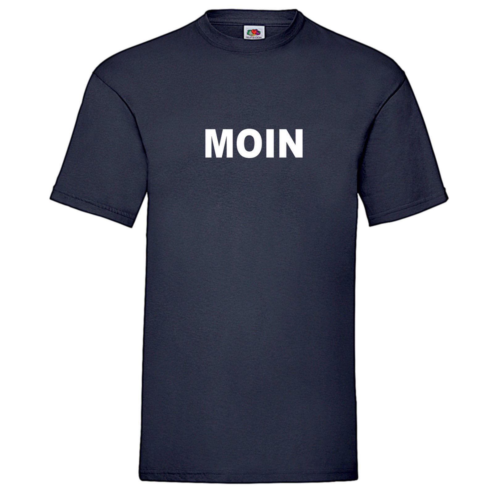 modAS T-Shirt Unisex Kurzarm-Shirt mit Moin-Print - Shirt aus Baumwolle mit Rundhals