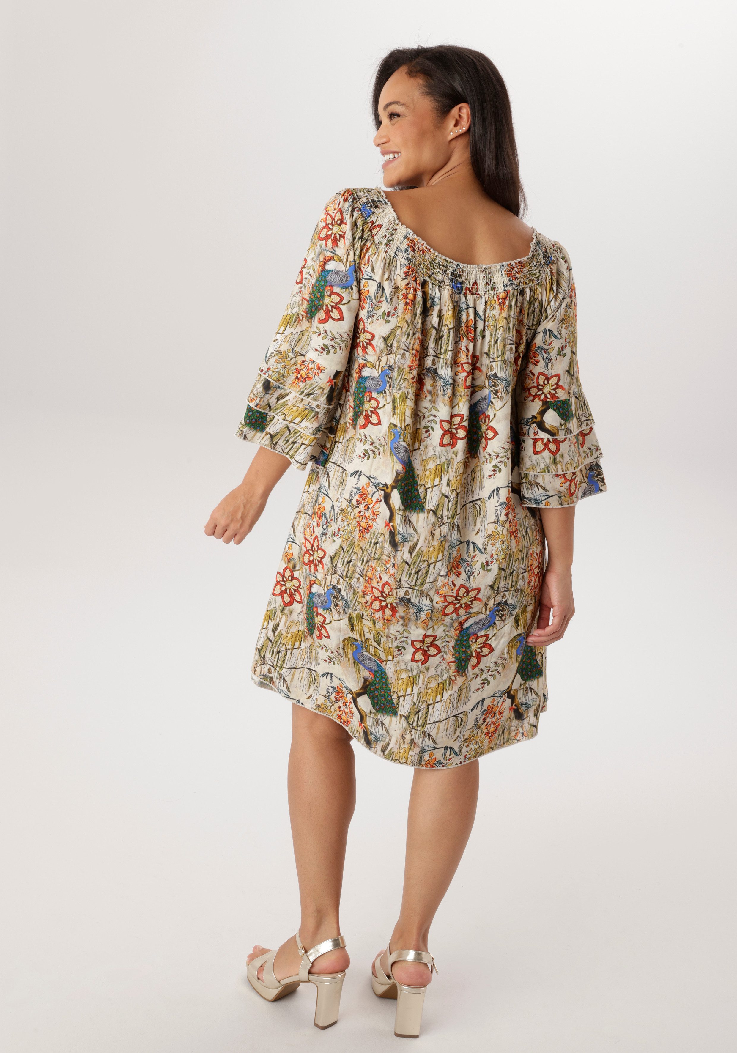 Aniston PLUS Blusenkleid mit Gummizug am Ausschnitt