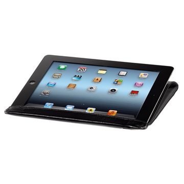 Hama Tablet-Hülle Tasche Alicante Schwarz für Apple iPad 3/4, Klapp-Tasche für Apple iPad 4 3 4G 3G, Stand-Funktion