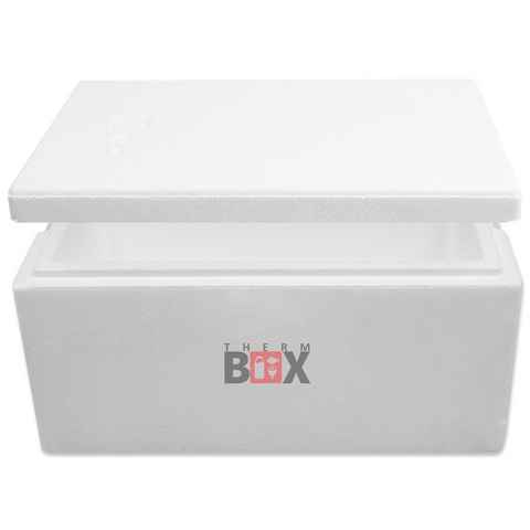 THERM-BOX Thermobehälter Modularbox 31M Wand: 4,0 cm 31L Innenmaß: 49x30x20cm Wiederverwendbar, Styropor-Verdichtet, (0-tlg., Box mit Deckel im Karton), Erweiterbar Isolierbox Thermobox Kühlbox Warmhaltebox