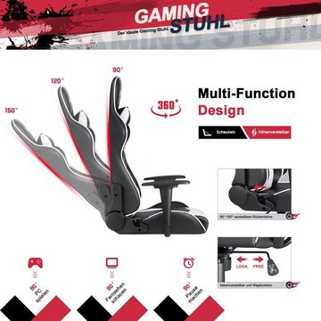 HOMALL Gaming Chair Gaming Stuhl hoher Rückenlehne PC Ergonomischer Rennstuhl mit (Set)