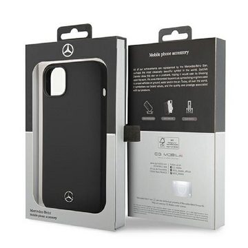 Mercedes Handyhülle Case iPhone 14 Plus Silikon schwarz Stern Logo