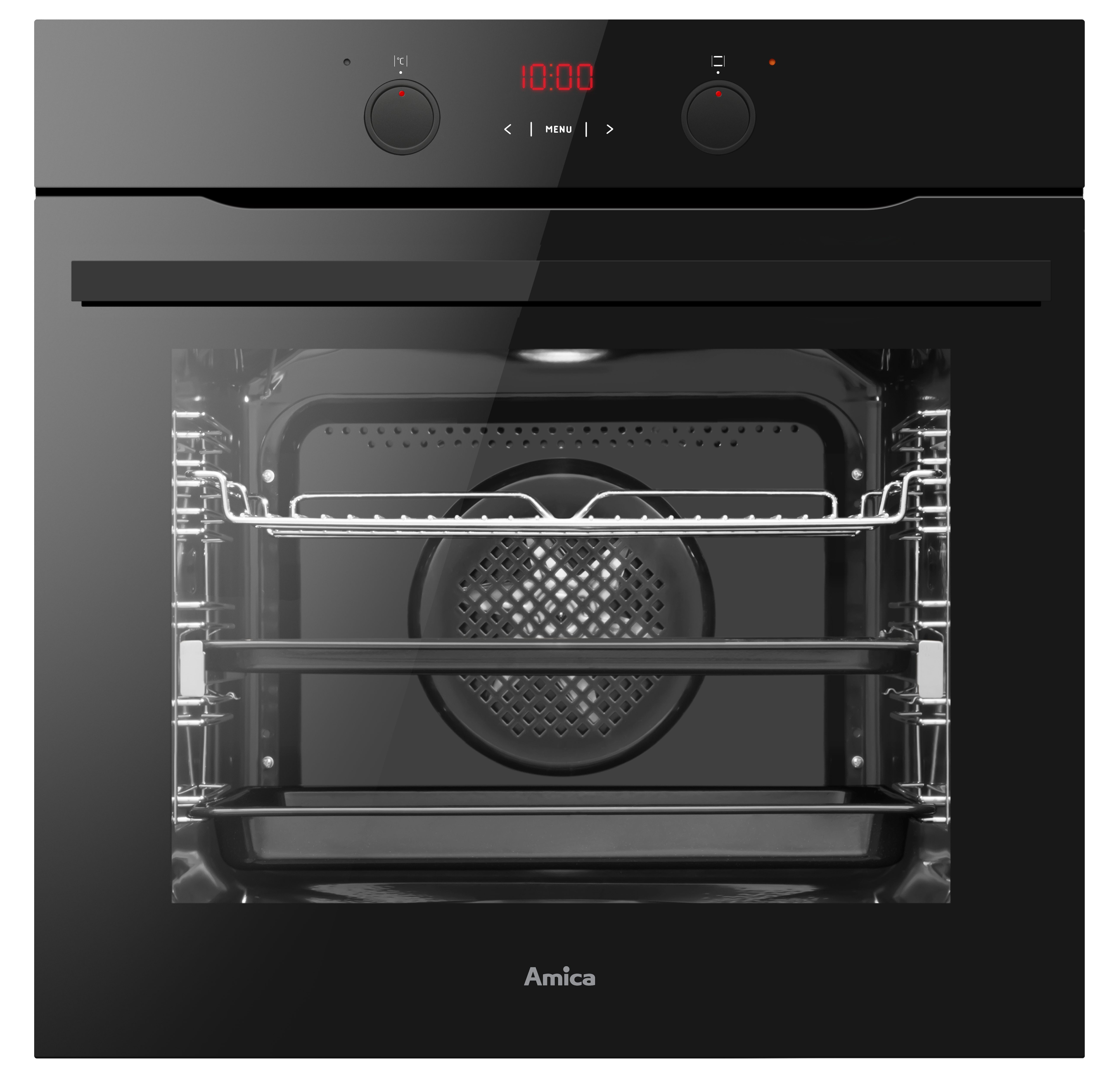 Amica Einbaubackofen EBX 944 200 S, mit 1-fach-Teleskopauszug, Steam Clean, Groß backen, leicht reinigen: 77 l Volumen & SteamClean
