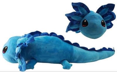 soma Kuscheltier Axolotl Kuscheltier Echse Molch Figur Plüsch XL 32 cm Püsch blau (1-St), Axolotl Plüschtier Molch Kuscheltier Figur Plüschtier Wassertier
