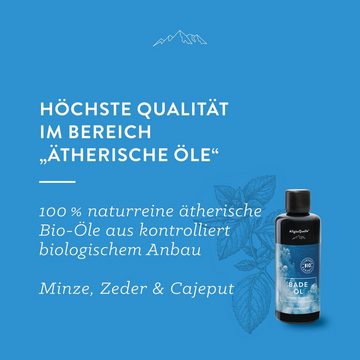 Allgäuquelle Badezusatz Bio Badeöl Allgäuer Atemwohl Badezusatz, mit Minze, Zeder und Cajeput