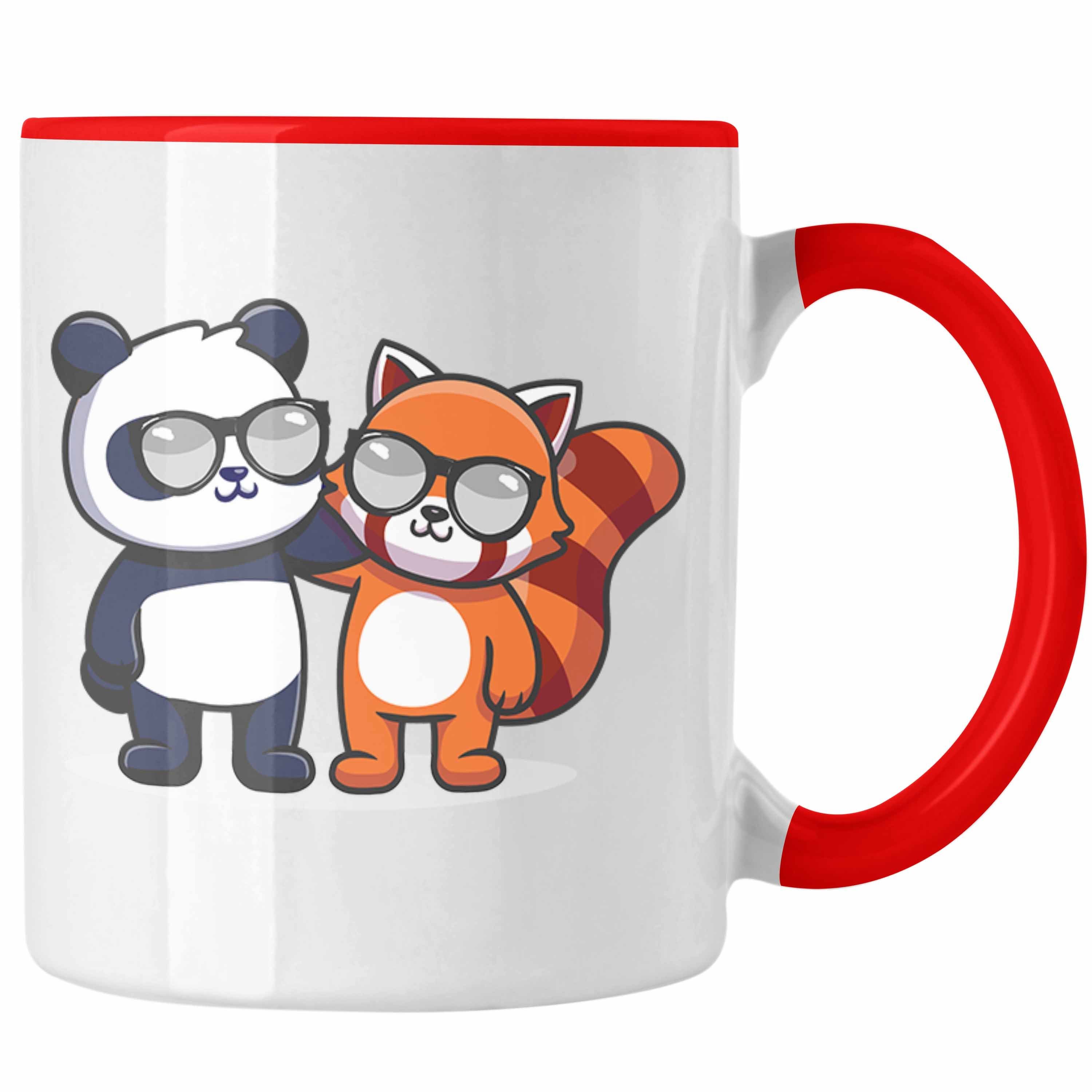 Trendation Tasse Trendation - Geschenkidee Jungs Roter für Panda Grafik Freunde Kinder Lustige Mädchen Musik Tasse