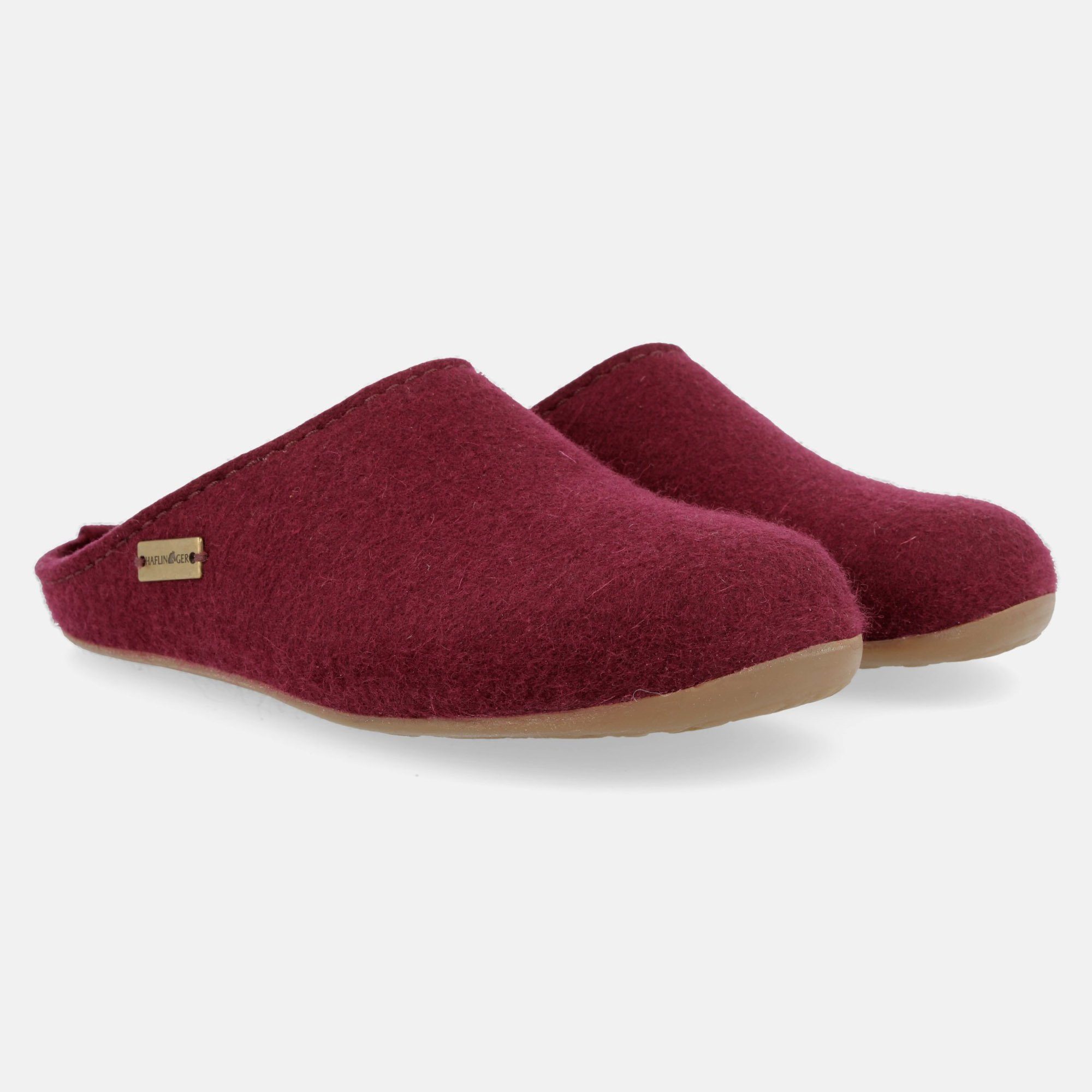 Haflinger Everest Fundus Pantoffel aus Wollfilz mit Gummisohle Hausschuh