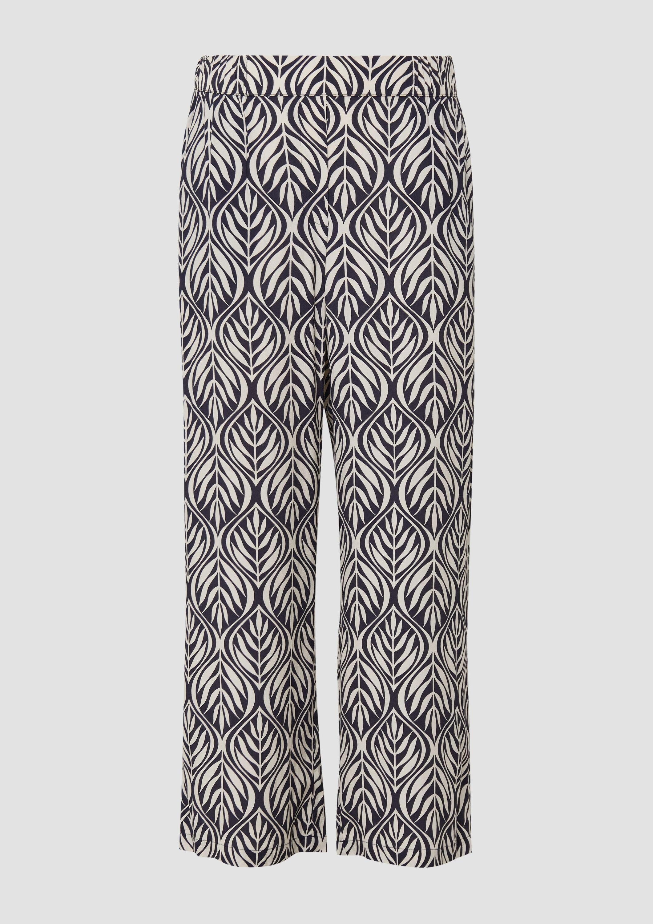 s.Oliver Culotte Hose Culotte aus Viskose mit All-over-Print