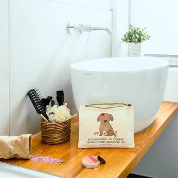 Mr. & Mrs. Panda Kosmetiktasche Hund Hundedame - Weiß - Geschenk, Kosmetikbeutel, Schminktasche, Tier (1-tlg)