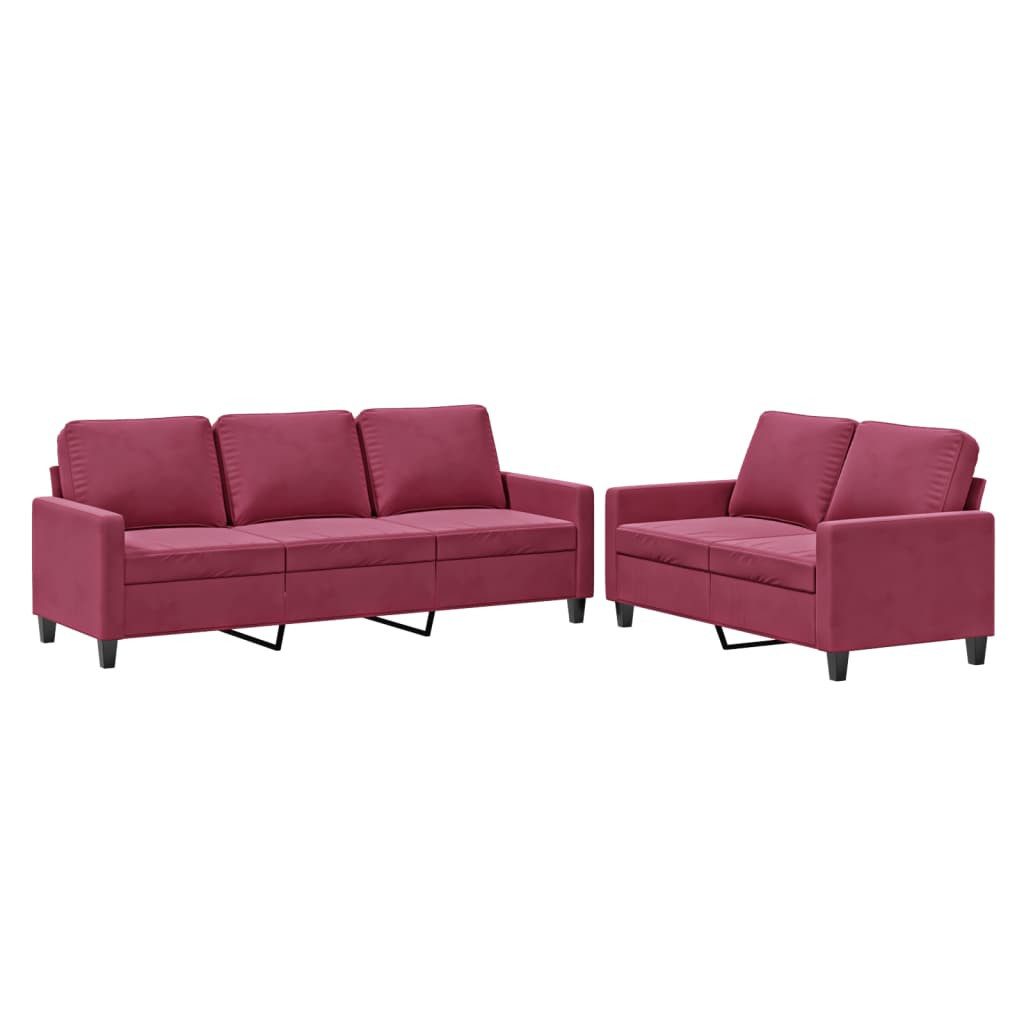 vidaXL Sofa 2-tlg. Sofagarnitur mit Kissen günstig online kaufen