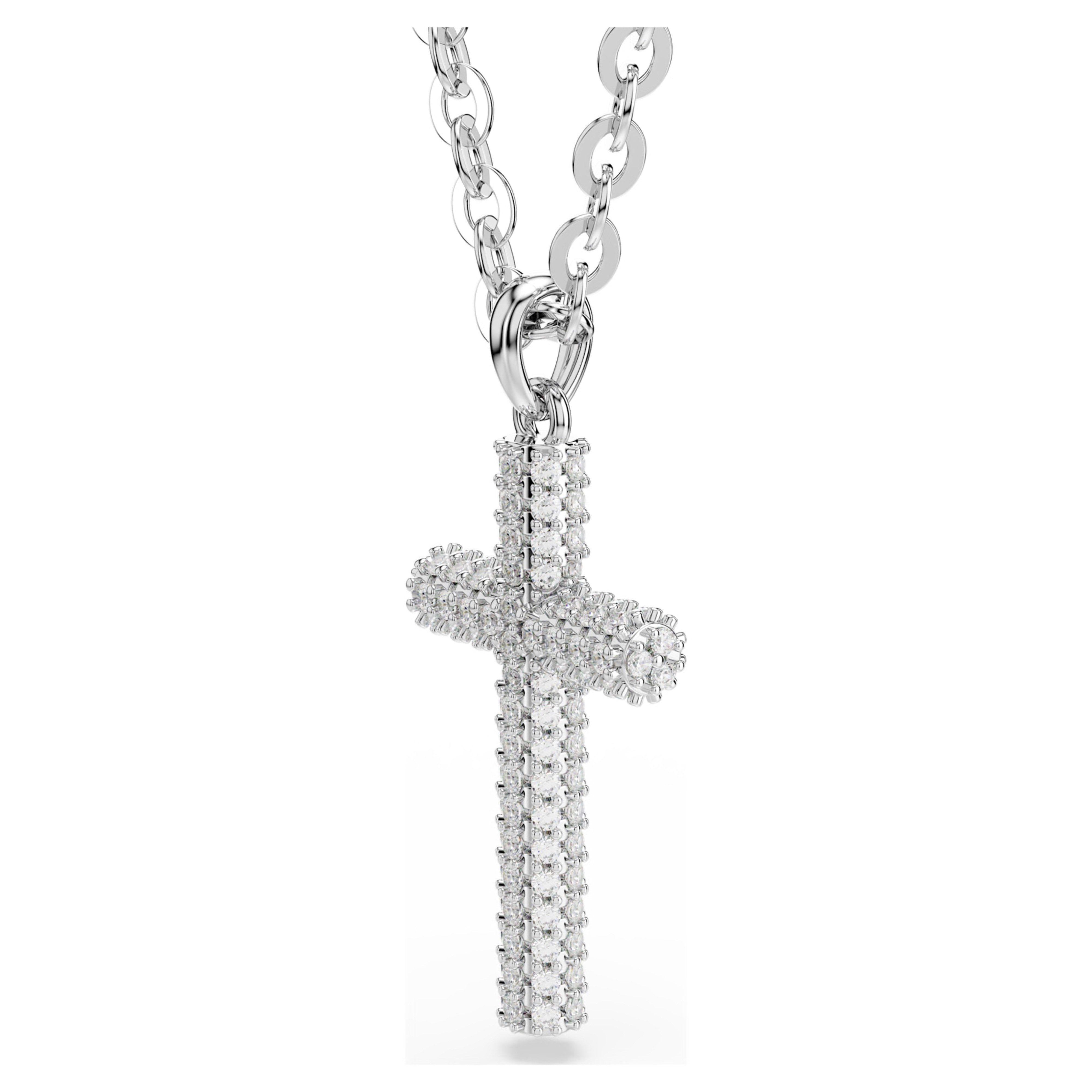 Swarovski Charm-Kette Insigne Anhänger Pavé, Kreuz, Weiß, Rhodiniert 567557 günstig online kaufen