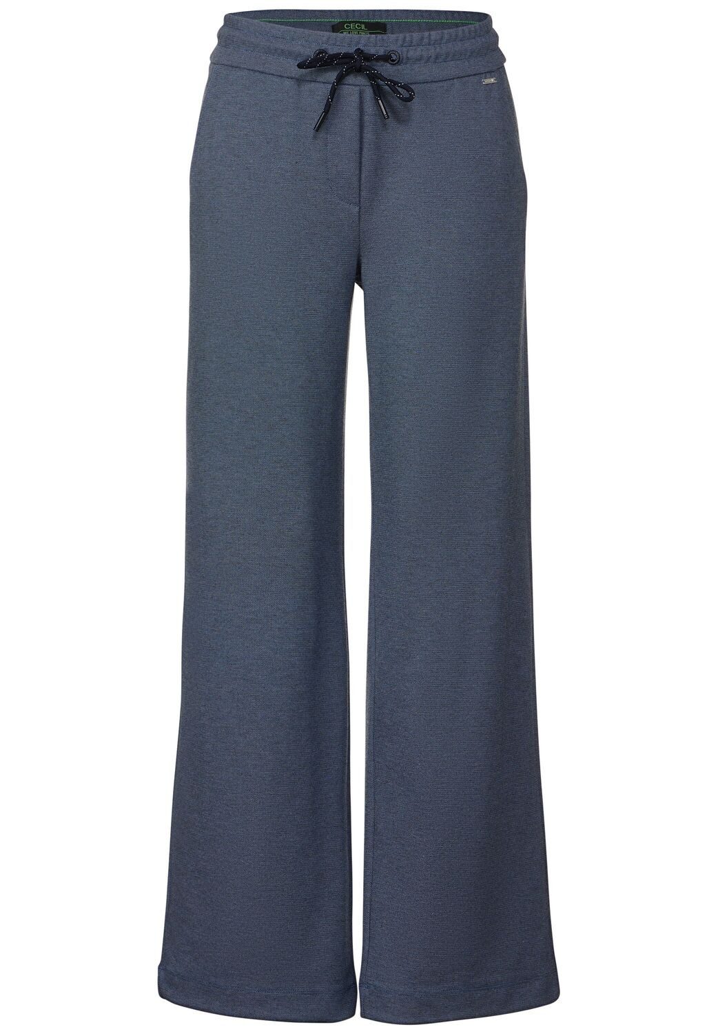 Cecil Style Neele Jersey Jacquard De, Casual Denim Blue, L, Casual