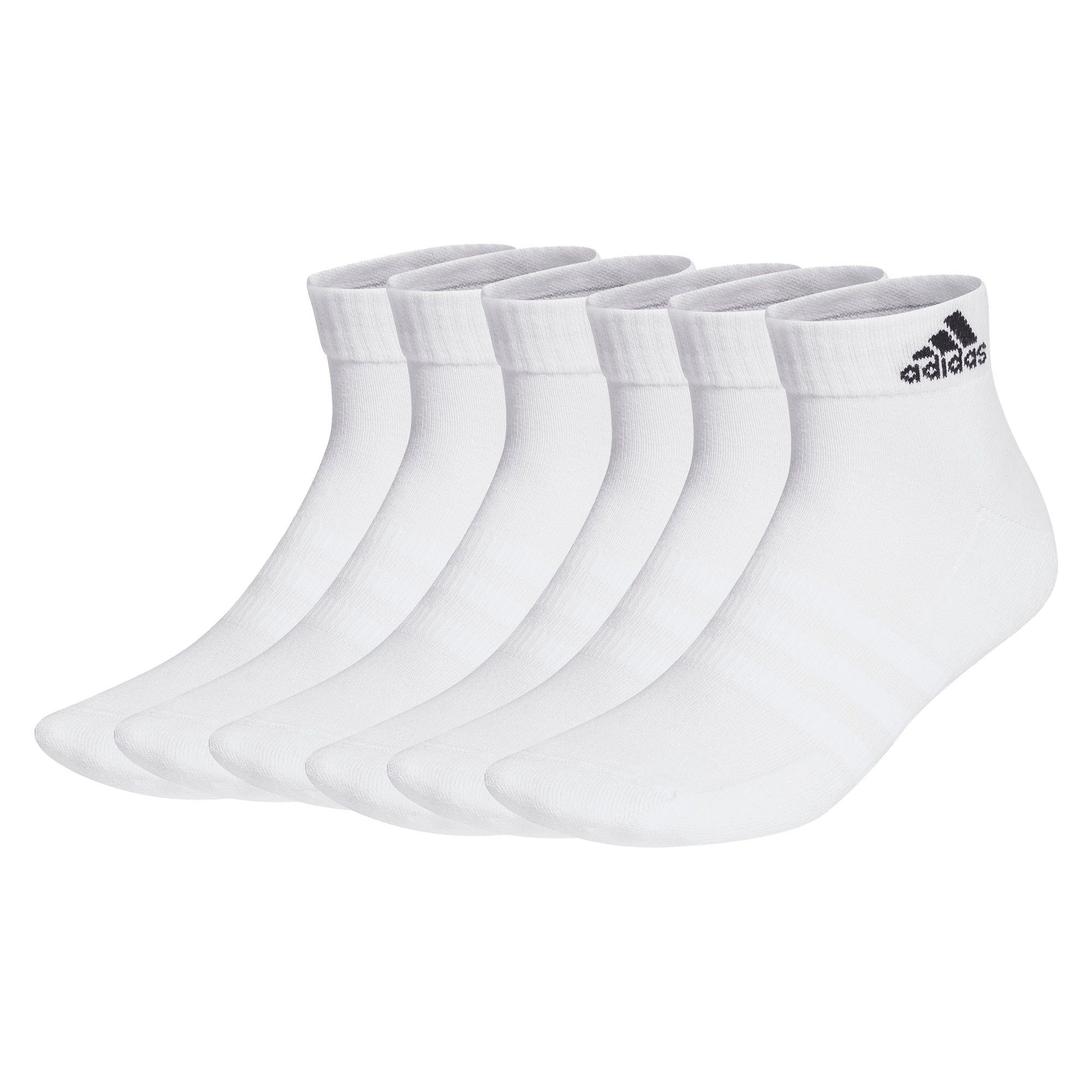 Crew Kurzsocken Sportswear Socken, adidas Cushioned Weiß - Unisex 6er Linear Pack