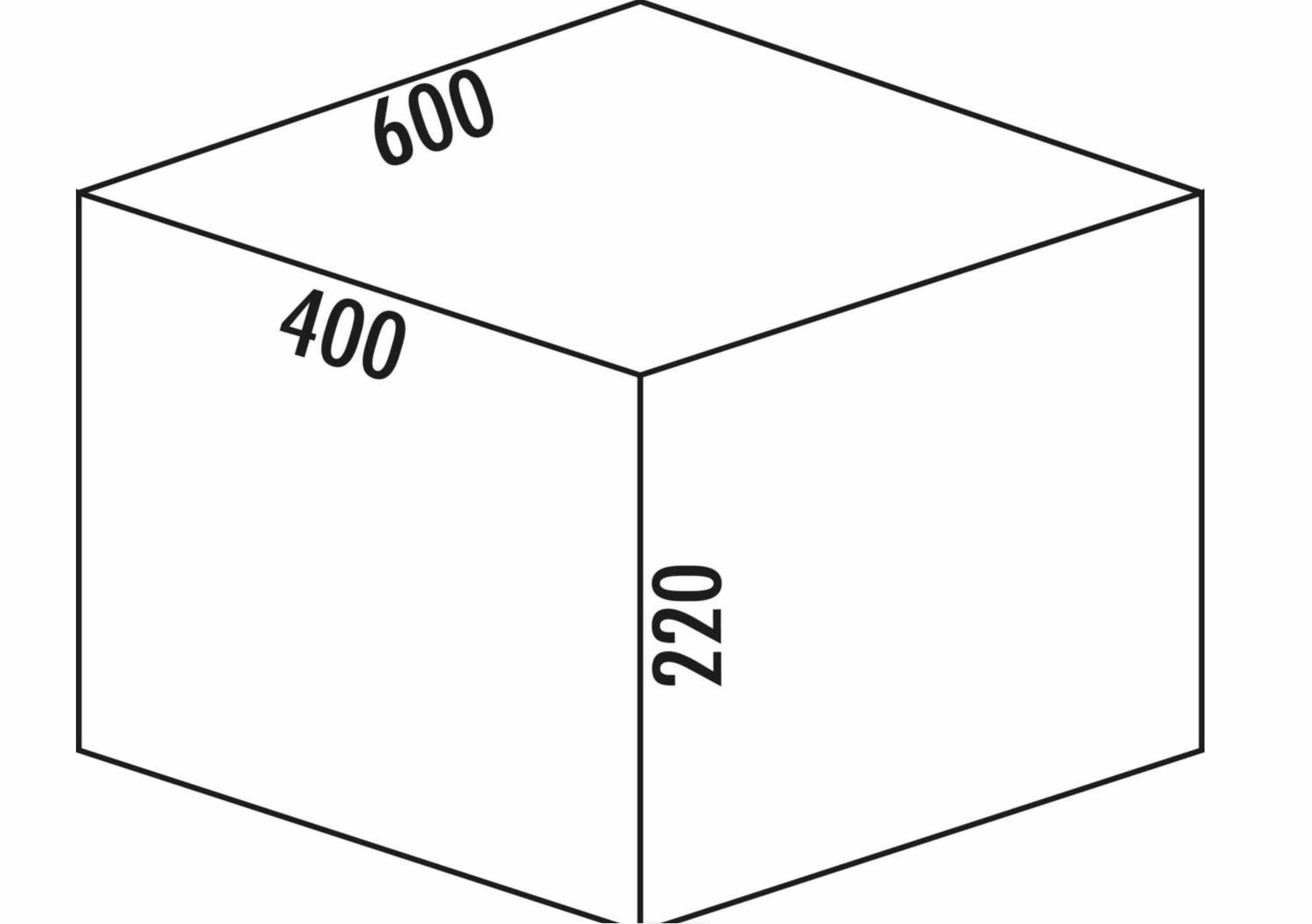 Naber Einbaumülleimer NABER Cox® Box 220/600-2, hellgrau
