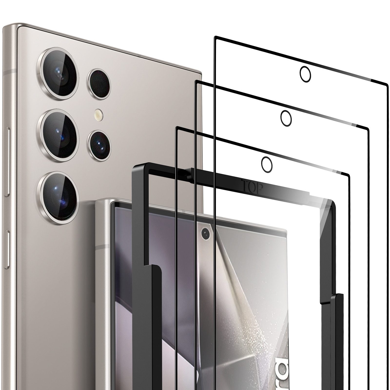Sytifro Schutzfolie Panzerglas für Galaxy S25 & 24, 10H Härte Schutzfolie, Displayschutz, (Samsung Galaxy S25/ Samsung Galaxy S25+/ Samsung Galaxy S25 Ultra/Samsung Galaxy S24/Samsung Galaxy S24+/Samsung Galaxy S24 Ultra, Samsung Galaxy A56/ Samsung Galaxy A36, 3 Schutzglas + 1 Montagerahmen), blasenfrei Panzerfolie, HD Displayschutz, Ultra-klar, Anti-Fingerprint