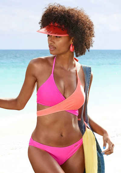 Bench. Triangel-Bikini gewickelt in zweifarbigem Design