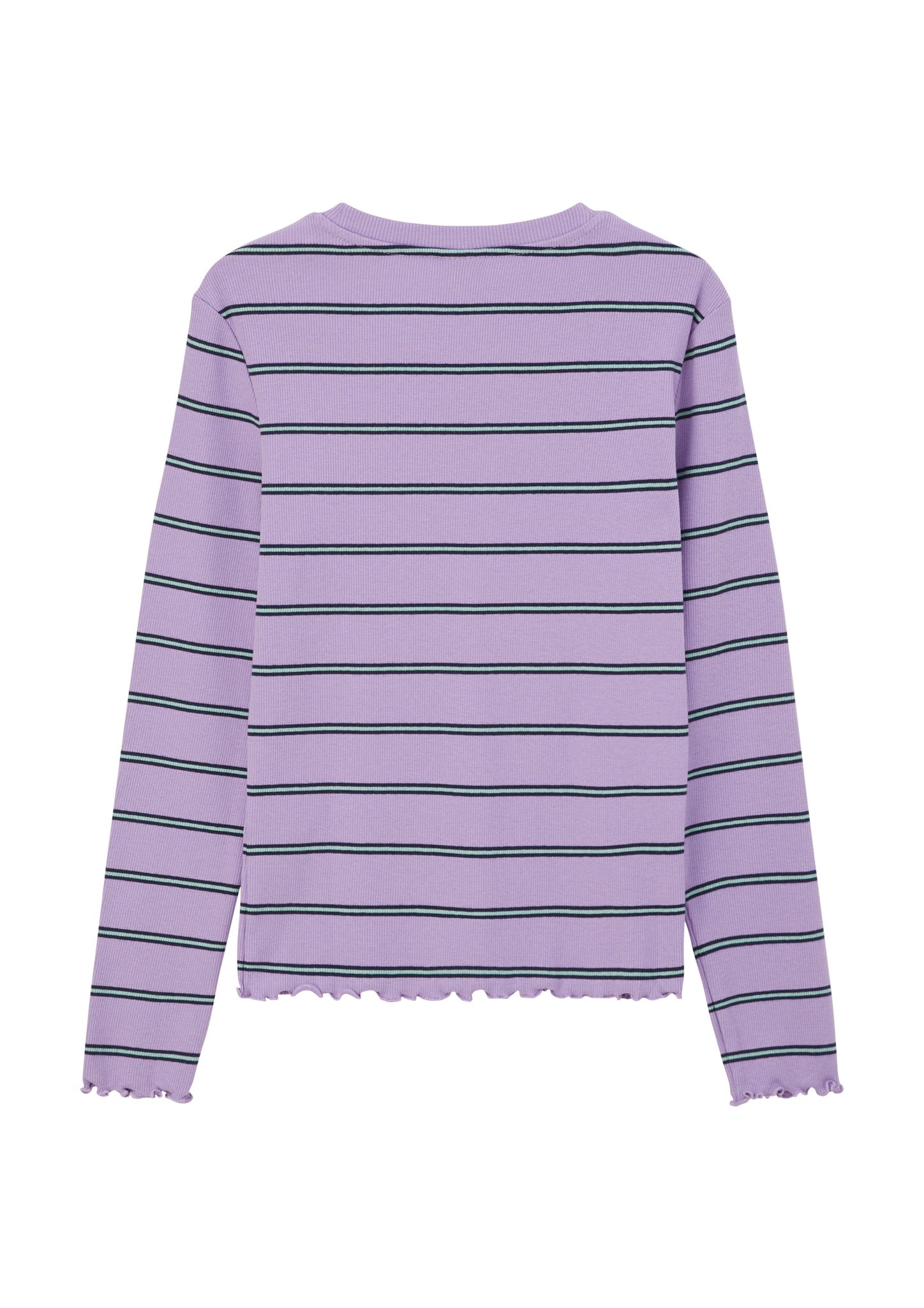 Longsleeve Querstreifen Streifen-Detail lavendel s.Oliver mit Langarmshirt