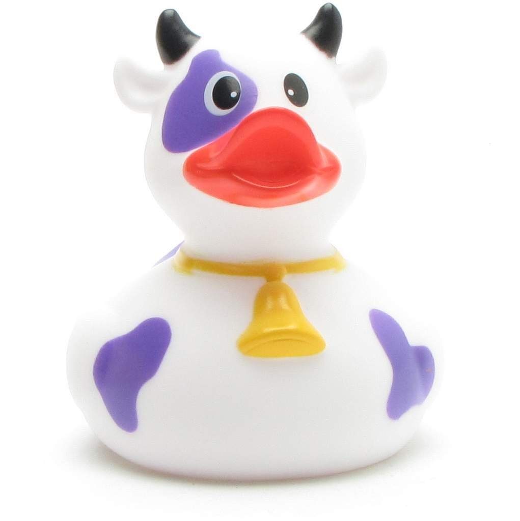 Duckshop Badespielzeug Quietscheente lila Kuh - Badeente