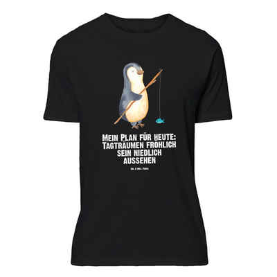 Mr. & Mrs. Panda T-Shirt Pinguin Angler - Schwarz - Geschenk, Angelurlaub, Hobby, Frauen, vert (1-tlg)