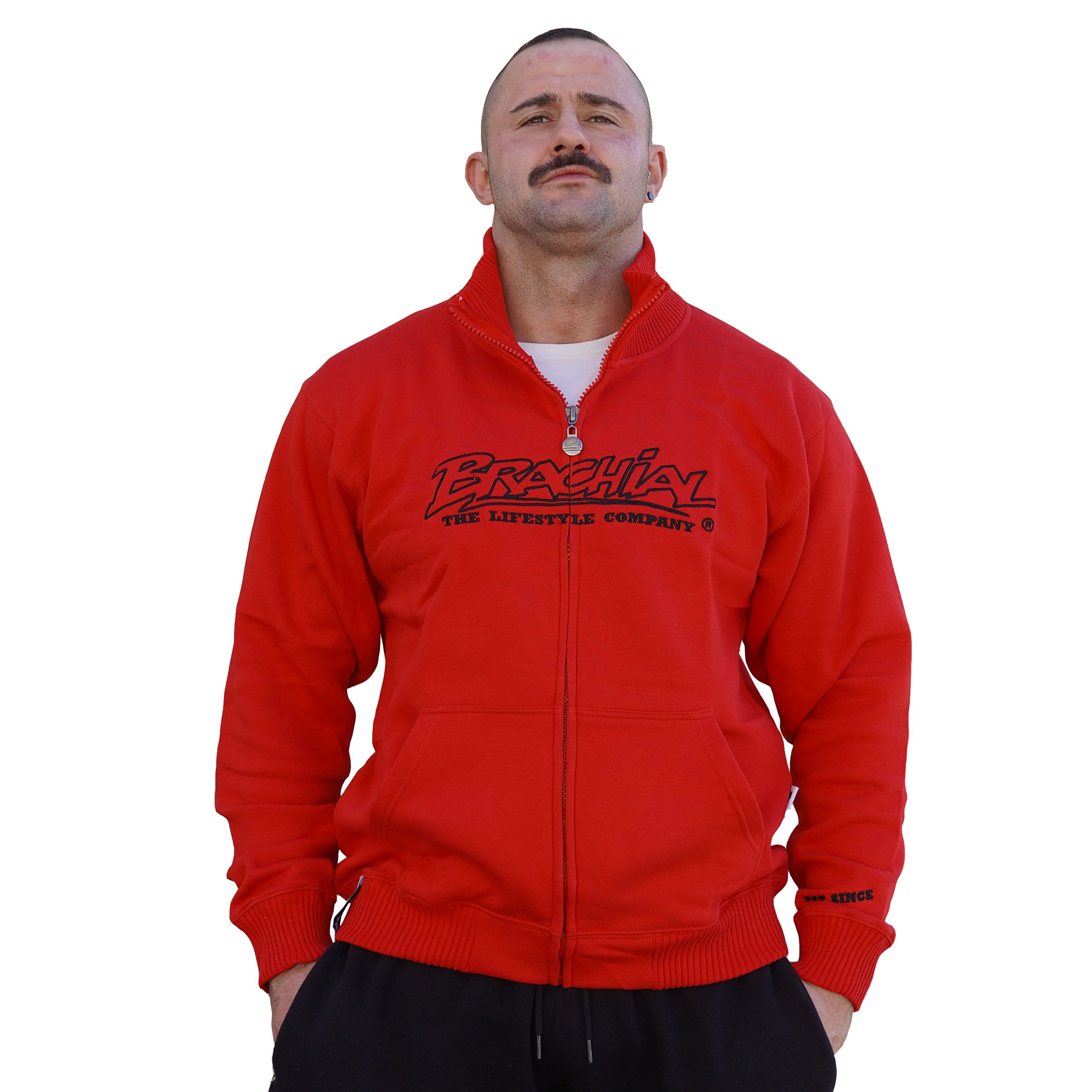 Trainingsjacke Brachial Zip-Sweater "Gain" rot