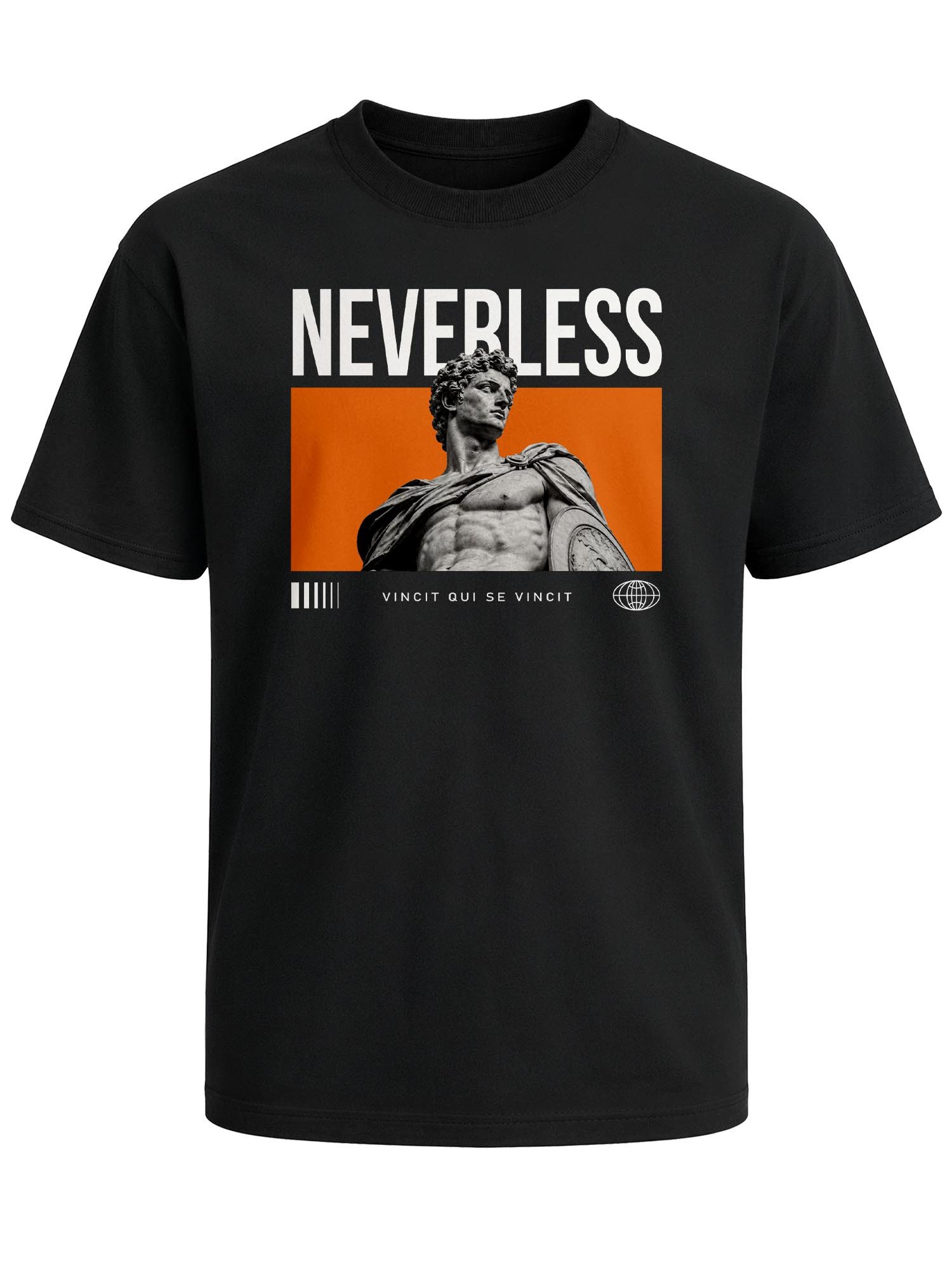 Neverless Oversize-Shirt Herren T-Shirt - VINCIT - Relaxed Fit Printshirt Streetstyle mit Print