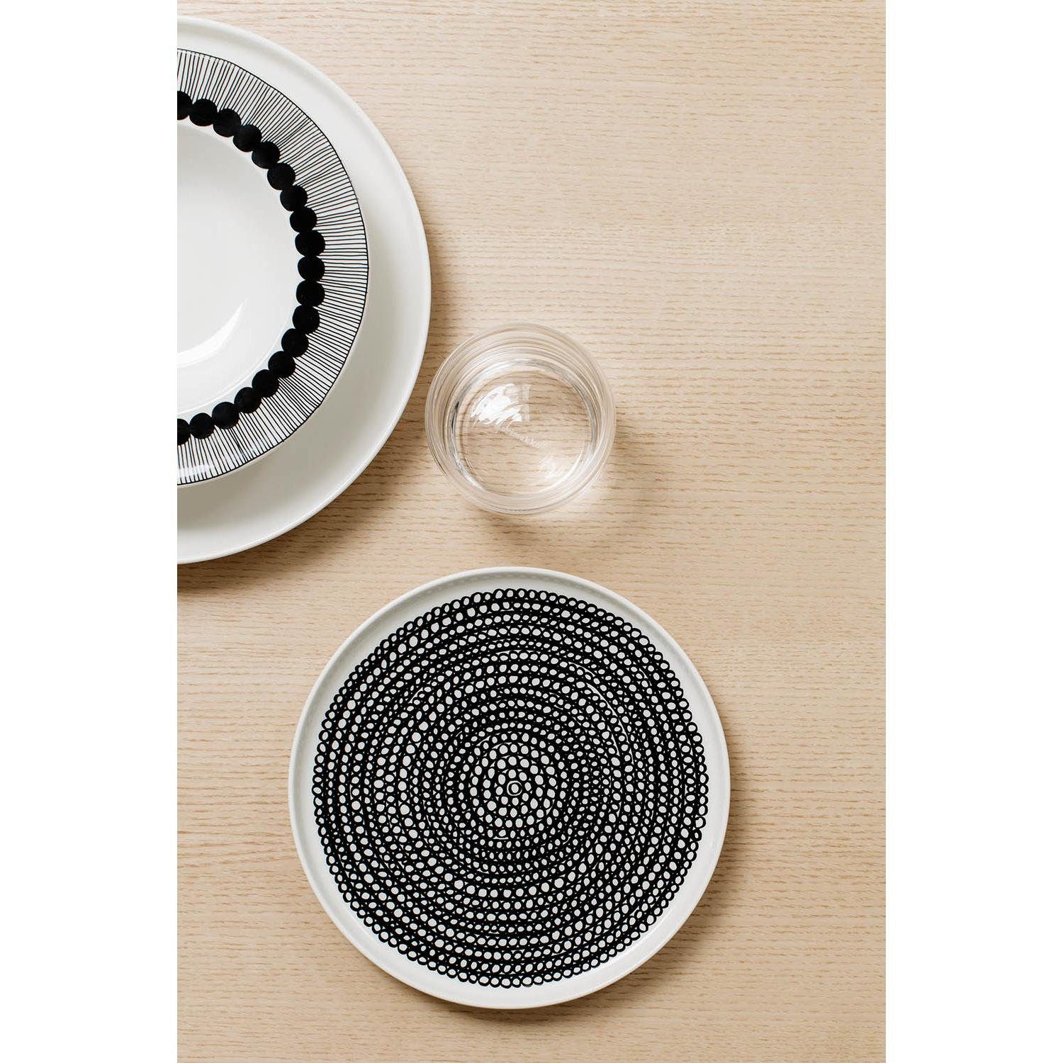 Marimekko Schüssel Schale Oiva - Räsymatto Schwarz-Weiß (12,5cm)