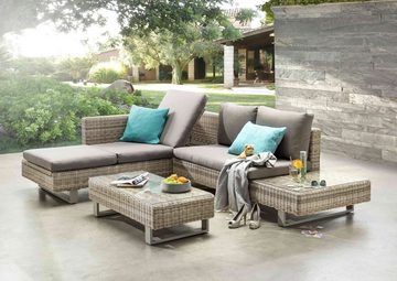 Destiny Gartenlounge-Set MANACOR beige braun, Polster taupe