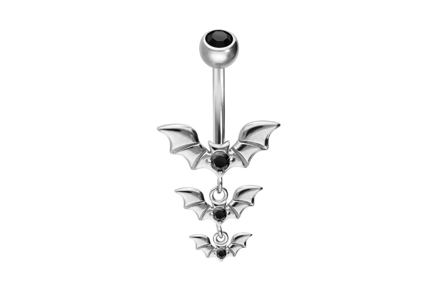 Bauchnabelpiercing Chirurgenstahl Bananabell 3 FLEDERMÄUSE