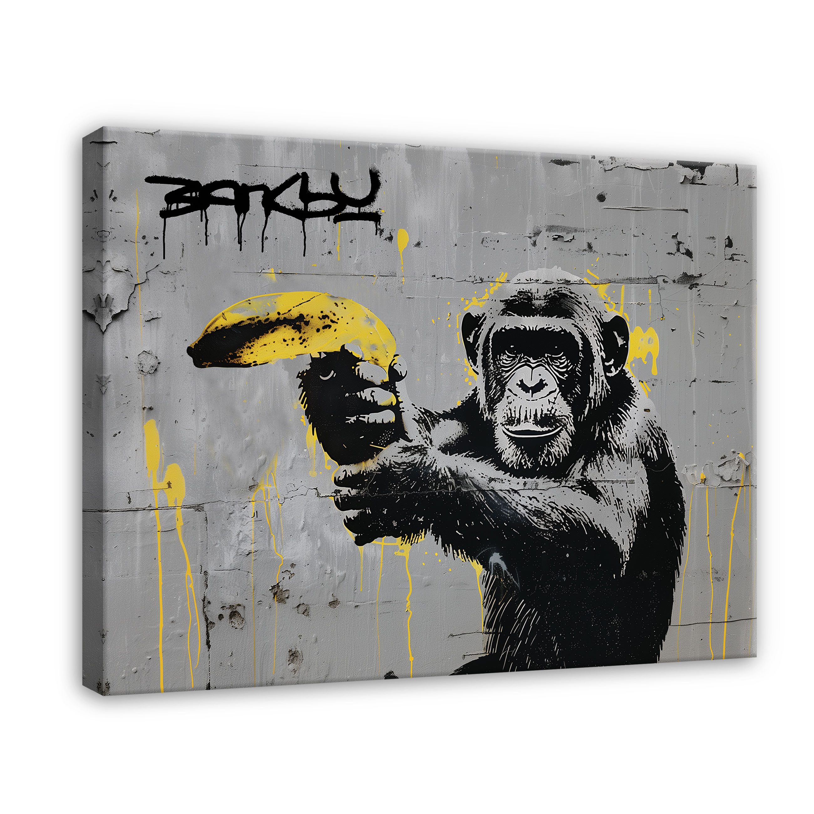 Wallarena Leinwandbild Bilder Banksy Abstrakt Graffiti günstig online kaufen