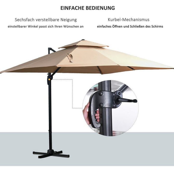 Outsunny Sonnenschirm Cantilever Umbrella RF7586