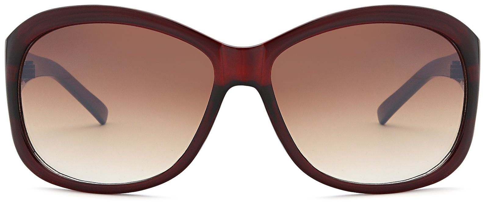 styleBREAKER Sonnenbrille (1-St) Getönt Gestell Verlauf Braun Glas / Braun