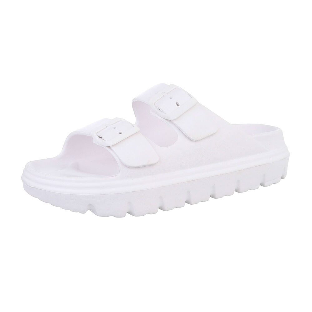 Ital-Design Damen Mules Strand Plateausandaletten (86192891) Flach Pantolet günstig online kaufen