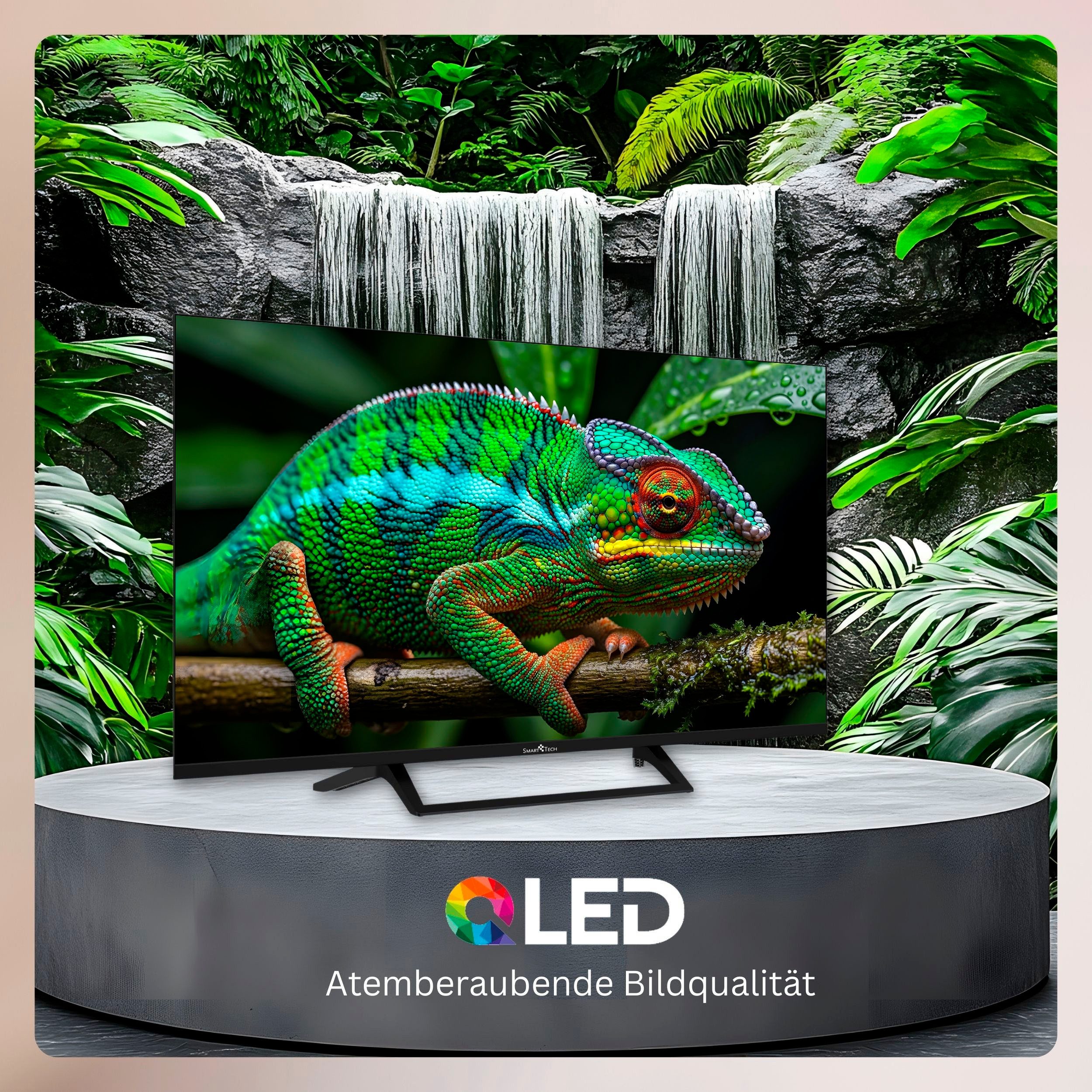 Smart Tech 43QV02V QLED-Fernseher (108 cm/43 Zoll, 4K Ultra HD, Smart-TV)
