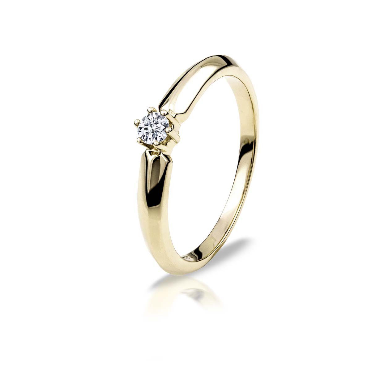 Adam & Eve Verlobungsring Verlobungsring Brillantring 375/- Gelbgold 0,08 c günstig online kaufen