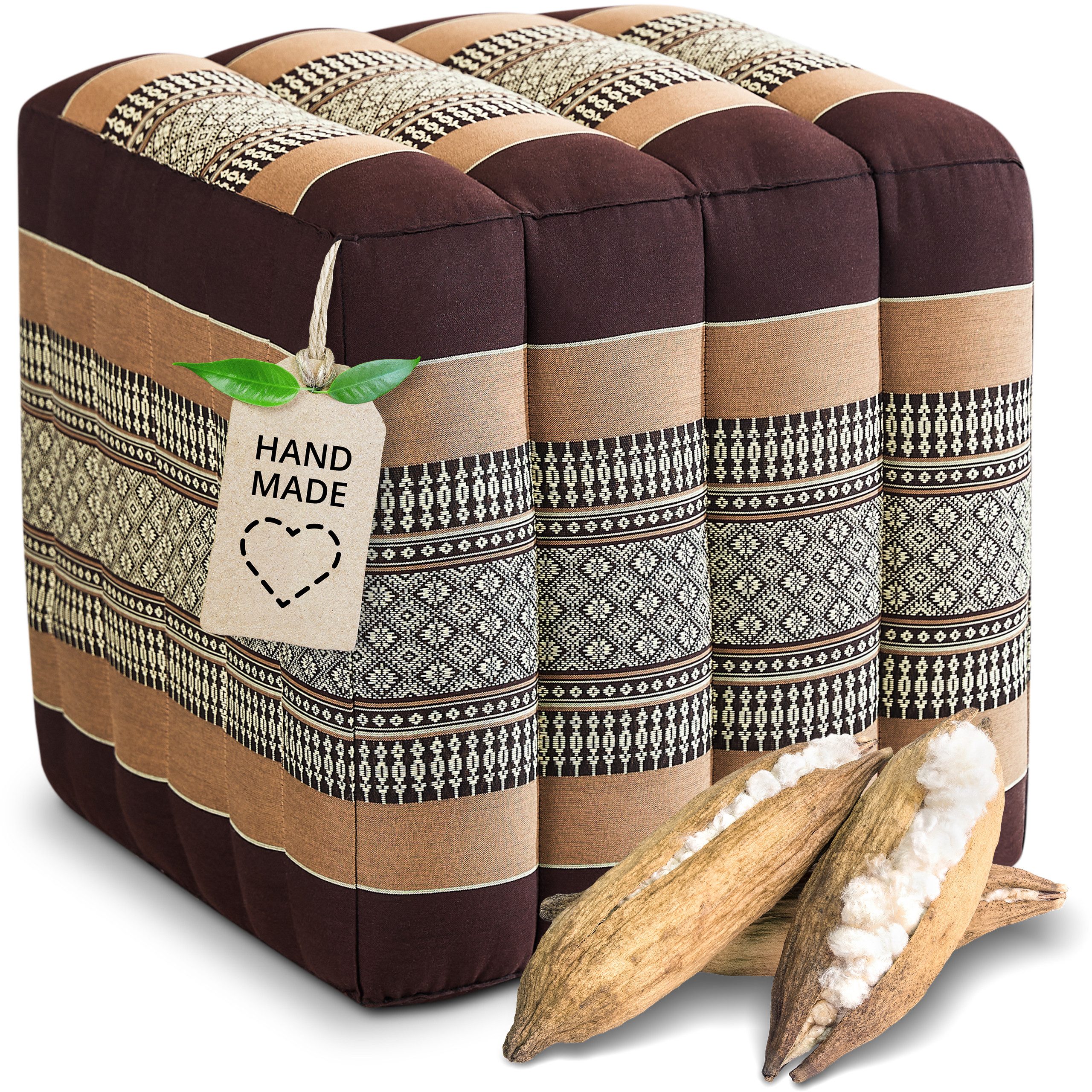 livasia Polsterhocker Würfelkissen - 40x40x40cm - Sitzwürfel, Kapok, vegan, günstig online kaufen