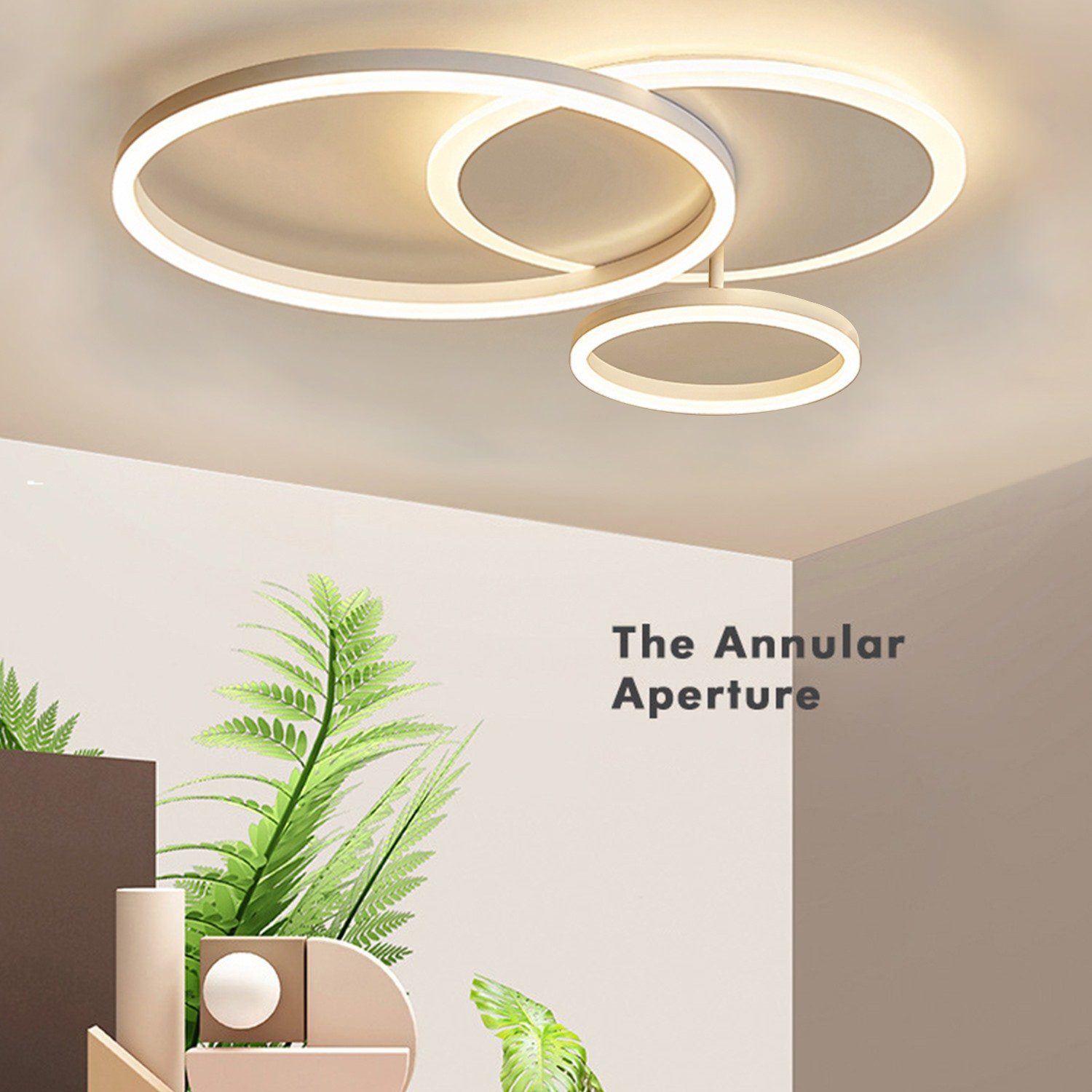 Daskoo Deckenleuchte 3 Ringe Design LED günstig online kaufen