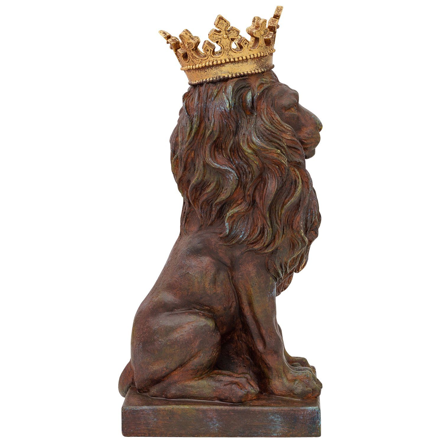 Aubaho Dekoobjekt Skulptur Löwe mit Krone Figur Statue Raubkatze Kunststein Antik-Stil 5. € 118,00