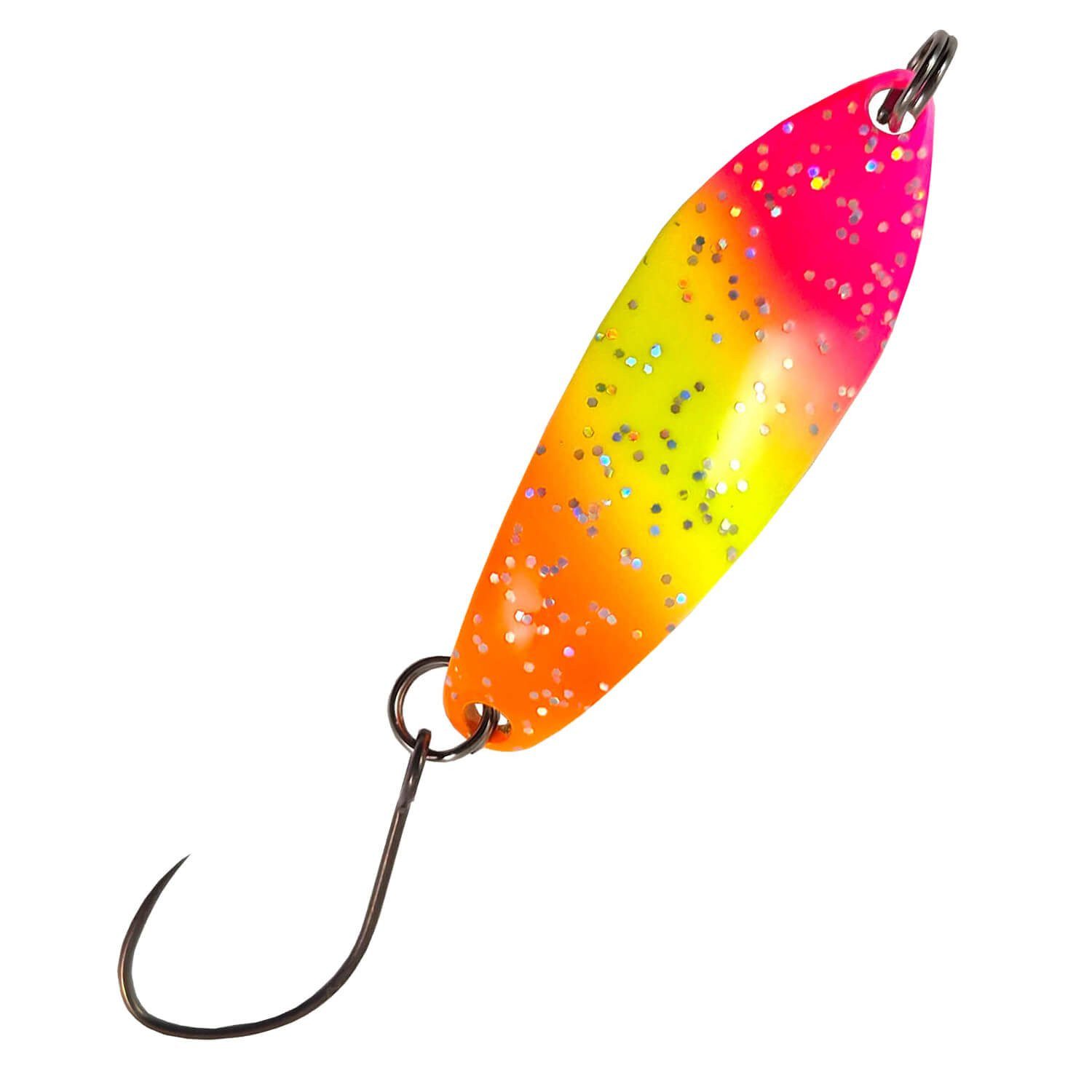 Kunstköder Angler'z System Bux Spoon Forellen Blinker 3,8g widerhakenfrei sinkend