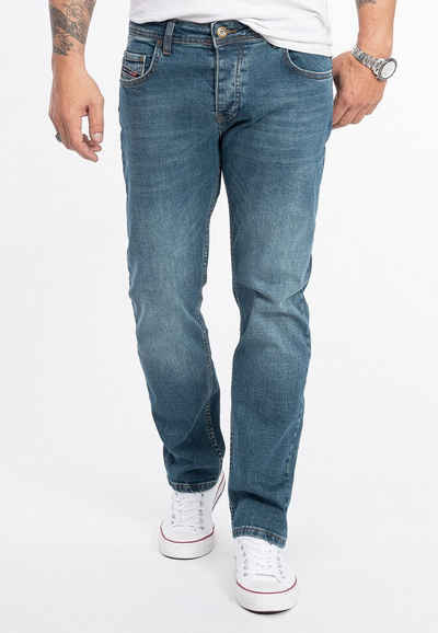 Rock Creek Regular-fit-Jeans Herren Jeans Stonewashed Blau RC-2275