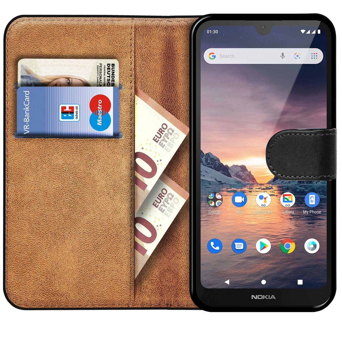 CoolGadget Handyhülle Wallet Klapp Tasche Book Case für Nokia 1.3 5,71 Zoll, Hülle Klapphülle Flip Cover Etui Schutzhülle