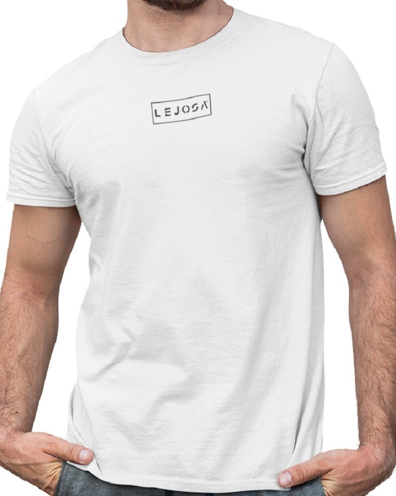 LEJOSA T-Shirt Herren Rundhals Weiß