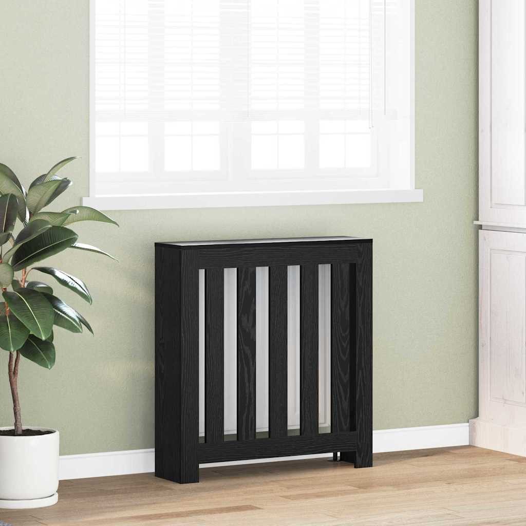 vidaXL Heizungsverkleidung, Heizkörperabdeckung Schwarz Eichen-Optik 78 x 20 x 82 cm