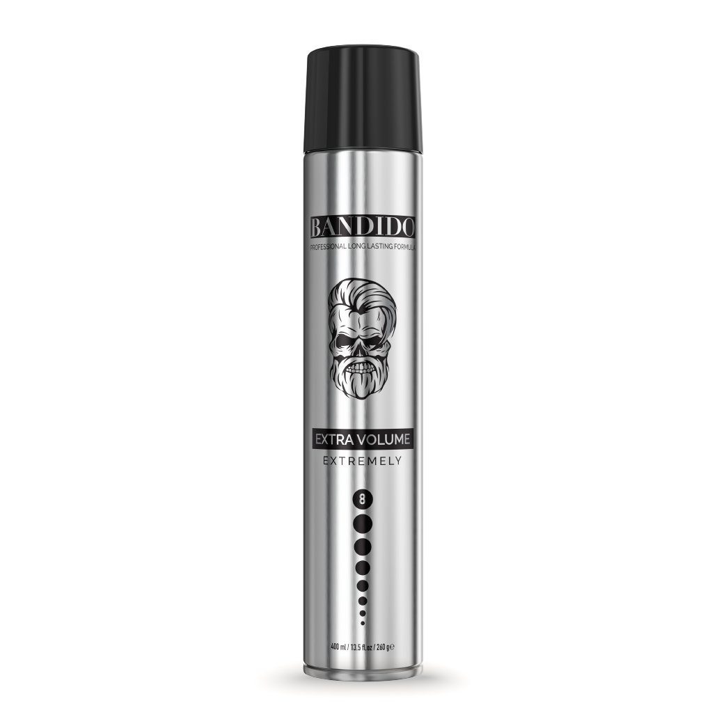 Bandido Cosmetics Haarspray Bandido Hair Spray Haarspray Extra Volume Stark 400ml Silver