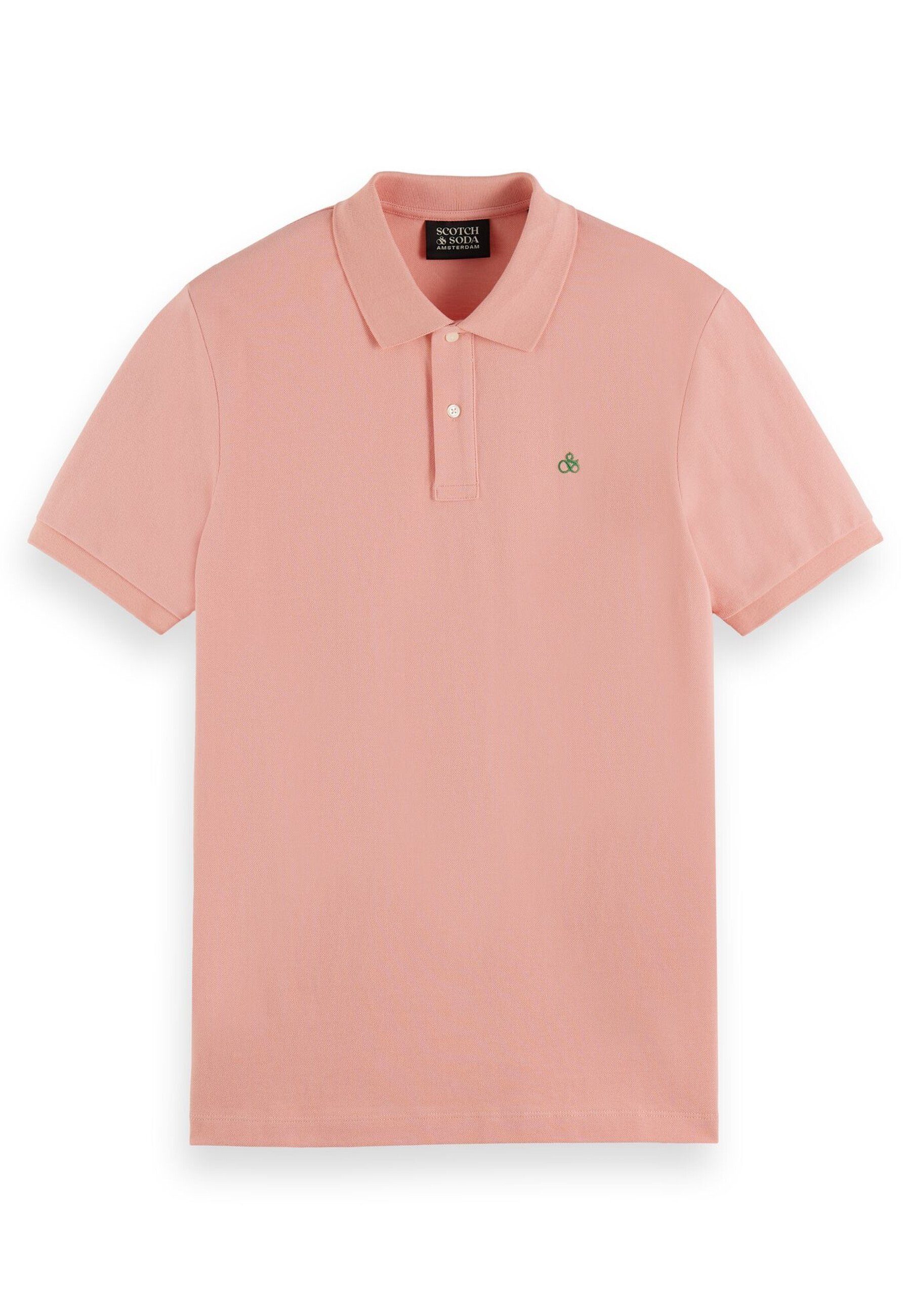 Scotch & Soda Poloshirt Polo Kurzarmshirt mit Polokragen und Knopfleiste (1-tlg) rosa