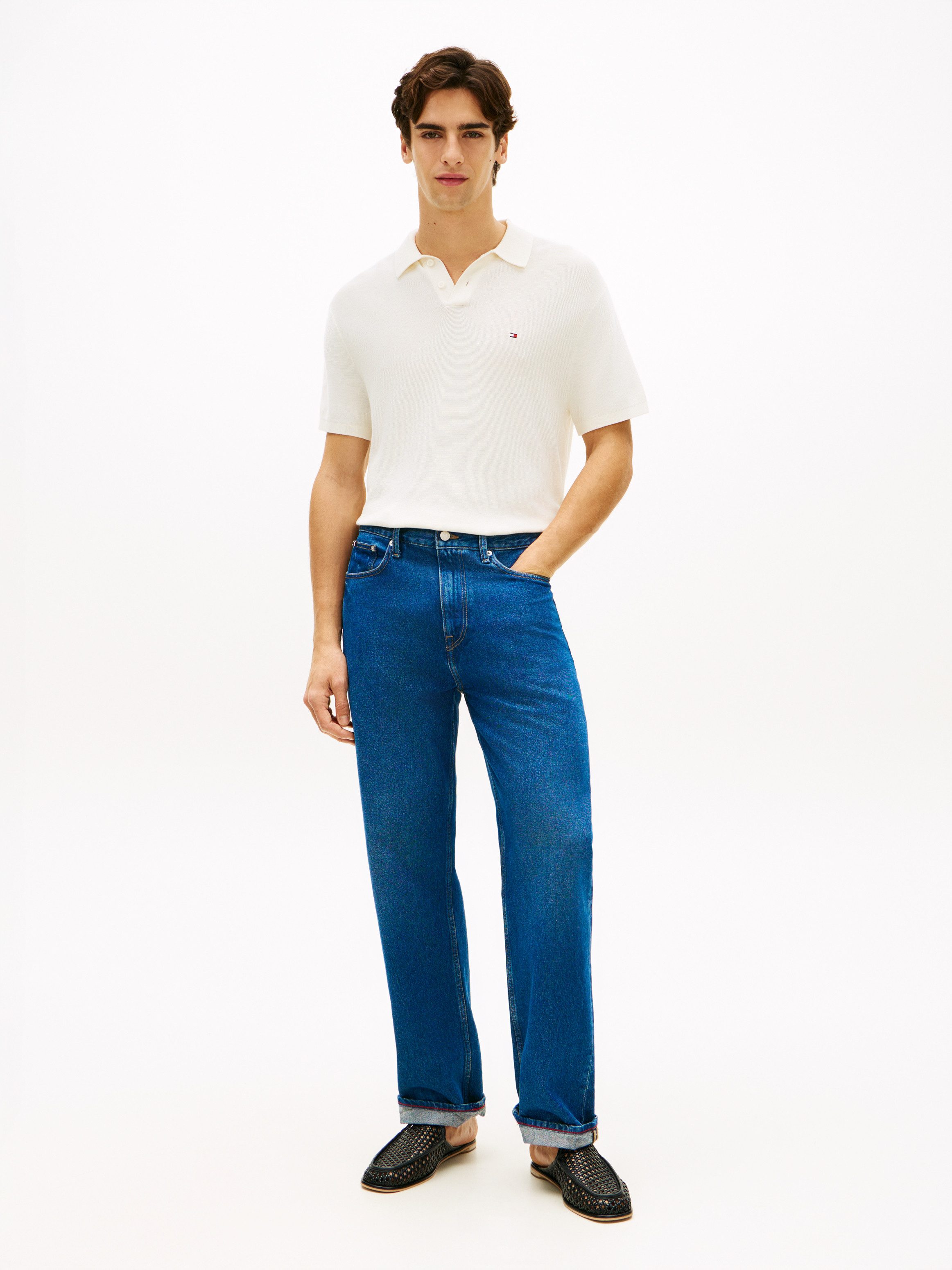 Tommy Hilfiger Polokragenpullover COOL TOUCH STRUCTURE Regular fit mit Polokragen